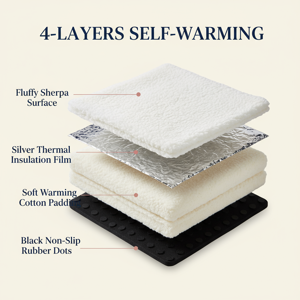 Self-Warming Pet Bed - Thermal Heat-Reflecting Mat for Dogs & Cats