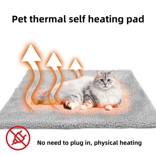 Self-Warming Pet Bed - Thermal Heat-Reflecting Mat for Dogs & Cats